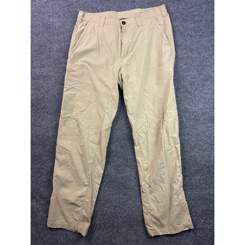 ExOfficio Hiking Pants Mens 34 Beige Nylon Lightweight Outdoor Cargo Travel